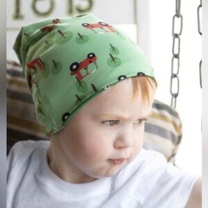 Red Tractor Beanie Hat | Baby Toddler Kids Adult | farm hat | slouchy hat